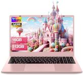 BLUEING 15.6-inch Pink Laptop with 