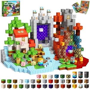 ToyUnited 240Pcs Magnetic Building Blocks, Magnetic Blocks Forest Portal Building Cubes Toys Montessori Toddler Xmas Birthday Gifts -STEM Educational Construction Toys for Kids Ages 3 4 5 6 7 8 9