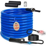 SZFY 75FT Heated Water Hose for RV,Heated Drinking Water Hose with Thermostat,Lead and BPA Free,1/2" Inner Diameter,Temperatures Down to -40°F Self-Regulating,Blue Appearance