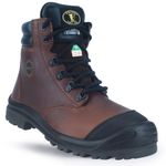 KPR Work Boots for Men CSA Approved Safety ESR Non Slip Waterproof 6" Composite Steel Toe Boots, M222-Brown-Men-11