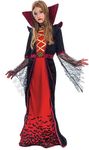 Spooktacular Creations Royal Vampire Costume for Girls Deluxe Set Halloween Gothic Victorian Vampiress Queen Dress Up-S(5-7yr