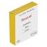 stonylab Qualitative Filter Paper, 100 Packs Slow Flow Rate Cellulose Filter Paper Circles with 10 Micron Particle Retention, 74 mm Diameter