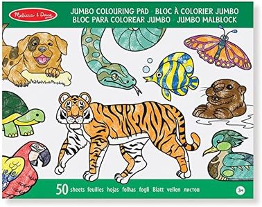 Melissa & Doug Libro gigante para colorear - animales, Juegos creativos, Actividades creativas para niños, Libro de actividades, Juegos creativos, Pasatiempos para niñas y niños de 3 4 5 6 7 años