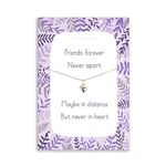 Miss you gifts | Friends forever never apart necklace for friends - daughter | love sister long distance relationship | friendship | mum family presents | keep in touch | couples girlfriend hug