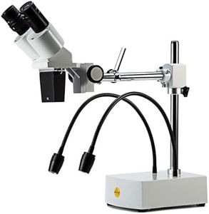 SWIFT S41-20 Microscope stéréo Professionnel binoculaire grossissement 10X 20X avec Grand Angle 10X et 20X oculaires, 2 LED Flexibles, Bras de flèche pivotant et compatibilité de l'appareil Photo