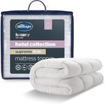 Silentnight Hotel Collection Mattress Topper King Bed - Luxury Soft Silky Comfortable 5cm Thick Deep Mattress Protector Pad Cover with Deep Fit Elasticated Straps - King