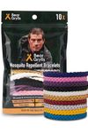 Bear Grylls Mosquito Repellent Bracelets | Crafted for Adventure | Adjustable Leather | DEET-Free | Long-Lasting Protection | Pack of 10