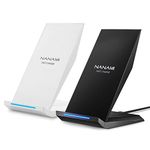 Fast Wireless Charger, [2 Pack] NANAMI 10W Qi Wireless Charging Stand for iPhone 16/15 Pro Max/14/13/12 Mini/SE 2/11/XR/XS Max/X/8, for Samsung Galaxy S24 Ultra/S23/S22/S21/S20 fe/S10/S9,Pixel 6 7,LG