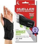 Mueller Sports Medicine Fitted Right Hand Wrist Brace for Men and Women, Wrist Pain Relief Support, Ideal for Carpal Tunnel, Tendonitis, Arthritis, Black, Size Small/Medium