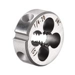 uxcell 1/4-20 UNC Round Die, Machine Thread Right Hand Threading Die, Alloy Tool Steel Screw Thread Cutting Die