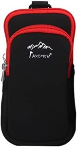 Perfeclan Marsupi Sportivi, Zaino Sportivo Porta Cellulare Borsa Da Corsa Esercizio Pacchetto per Smartphone Da 6,5 ​​pollici, Per Telefono, Ciclismo, Campeggio,Viaggi(Nero - L)