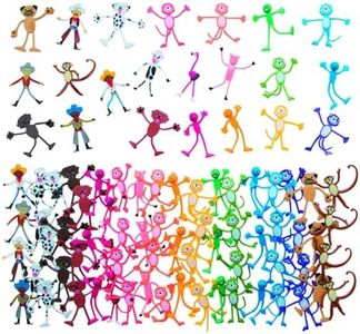 Fun Express Mega Bendable Toy Bulk Assortment 100 Pieces - Party Favors for Kids 4-8 & 8-12 | Classroom Prizes, Treasure Box Toys, Goodie Bag Stuffers | Birthday Party Supplies & Halloween Rewards