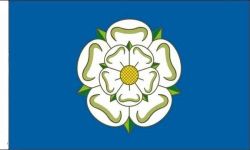 FlagSuperstore© Yorkshire Boat Flag 18" X 12" - Treehouses Caravans - Sleeved 45cm x 30cm - British County