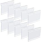 baotongle 50 PCS Clear Color Plastic Wire Shelf Price Label Holder Merchandise Sign Display Holder