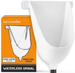 Stock Your Home Waterless Urinal for Men (White), Plastic Urinals for Men's Garage, Shed, or Backyard, Wall Mount Urine Diverter and Outdoor Camper Urinals, Portable Urinal for Men, Waterless Toilet