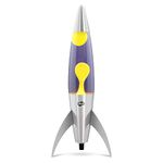 Blob Lamps Rocket Yellow Liquid Wax Magma Lamp - Purple Metal 17"
