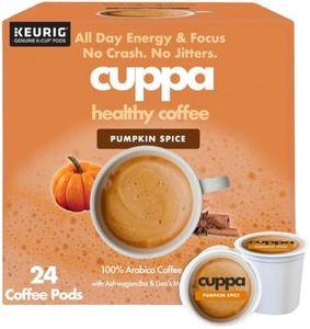 Cuppa Pumpkin Spice Mushroom Coffee with Adaptogens & Superfoods - Lion’s Mane, Ashwagandha & Cordyceps + MCT to support natural energy, mental focus & gut health (24 Pods)