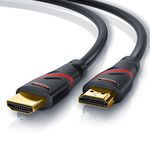 CSL - 8k / 4k HDMI Cable 2.1/2.0 2m - 8K @ 60Hz - 4K @ 120Hz - 48 Gbit/s - 3D - Ultra High Speed with Ethernet - TV Blu-ray PS5 Xbox Series X Switch - black - 2 metres