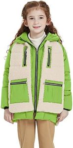 Orolay Boy's Fleece Down Coat Boy's Thickened Winter Puffer Down Jacket Green 140 CM