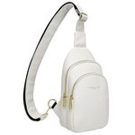 INICAT Small Crossbody Sling Bag Faux Leather Fanny Pack Purses for Women Teen Girls, Style 3-white, Small