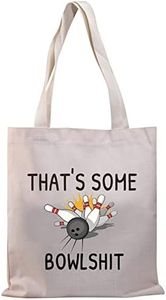 BDPWSS Funny Bowling Lover Gifts Bowling Ball Tote Bag That's Some Bowlshit Bag For Bowling Team Bowling Coach Player Gift (Some bowl TGCA)