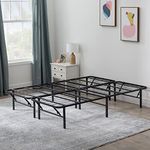 LINENSPA 14 Inch Folding Metal Platform Bed Frame - 13 Inches of Clearance - Tons of Under Bed Storage - Heavy Duty Construction - 5 Minute Assembly - Twin XL