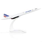 NUOTIE 1/400 Concorde Air France Airplane Model Pre-Build Diecast Aircraft Model Kits Metal Aircraft Model Display Model Collection or Gift