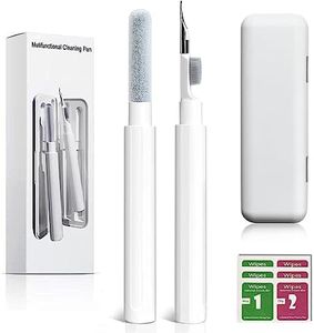 Cleaner Kit for Airpods Earbuds Cleaning Pen with Premium Box for Bluetooth Headphone Case Cleaning Tool with Metal Tip Soft Brush Wipes for Most Earphones