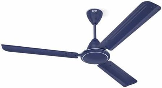 Havells 1200mm Tejas ES Ceiling Fan | High Speed, High Air Delivery | Strong & Powerful Copper motor, Air Delivery: 218 m³/min, RPM: 370, 2 Year Warranty | (Pack of 1, Matte Blue)