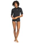 Roxy Women's Standard Enjoy Waves Short Sleeve Loose Fit Rashguard, Anthracite 234, Large