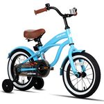 JOYSTAR 14 Inch Kids Beach Cruiser Bike with Training Wheels for Ages 3-5 Years Old Girls & Boys Toddler Kids Bicycle Blue