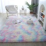 SHIPKEY Rainbow Area Rugs 4’x5.3’ (