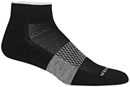 Icebreaker Men's Multisport Light Mini Socks, Black/Snow, Large