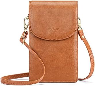nuoku Small Crossbody Bags for Women, Mini Cell Phone Purse, Removable Rfid Blocking Card Holder, 1 Brown, Small