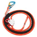 Climbing Safety Lanyard, Adjustable Positioning Fall Rope Professional Protective Safety Belt Rope for High Altitude Trees Climbing Engineering