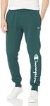 Champion Men's Powerblend Joggers, Script, Lakeside Green Script, Small