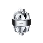 Ruhe® Cleanza Water Filter & Hard Water Softener For Tap, Shower | Water Purifier For Kitchen & Bathroom Sink, Universal Fit, Easy Installation,Silver