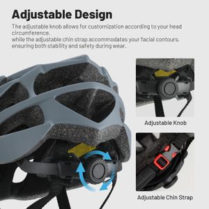 Favoto Adult Bike Helmet – Lightweight Adjustable Cycling Helmet, Matte Gray 59-61cm