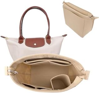 GADITIEK Organizer per Longchamp Le Pliage l, Feltro Beige Organizer Borsa Donna, Organizzatore per Borsa Longchamp l, Organizer per Long Champ, Bag Organizer per Longchamp Borse l (Beige, L)