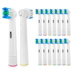 16 Pcs Replacement Toothbrush Heads Compatible with Oral B Braun, Electric Toothbrush Heads Refill for Oral-B 7000/Pro 1000/9600/ 500/3000/8000