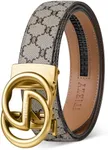 ITIEZY Mens Ratchet Belt Leather Adjustable Belts for Men - 1 3/8" Click Slide Belt for Men Dress Casual, Customizable Fit
