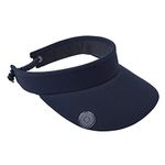 Surprizeshop Womens Golf Visor | Telephone Wire | Built in Magnet | Hand Enamelled 25mm Ball Marker | Rigid Peak | Multiple Colours | Golf Visor | Tennis Visor Navy