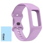 Gheper Soft Watchband Compatible with Fitbit Charge 6, Charge 5, Charge 4, Charge 3/3SE Silicone Wristband All-round Protective Band Replacement Strap (Lilac)