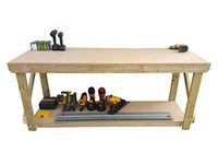 Wooden MDF Workbench - Work Table Handmade Strong Heavy Duty - Made From Construction Grade Timber (4ft)