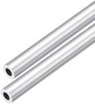 DMiotech 2Pack (20mm OD x 10mm ID) 6063 Aluminum Round Tube 300mm Length Industry Metal Tubing for Machinery Frame Construction DIY Projects