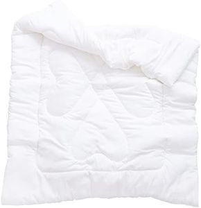 J-pinno Down Alternative Comforter Crib Quilt Toddler White Blanket Lightweight Duvet Insert Machine Washable 47" X 59"