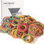 500pcs Rubber Bands Coloured Elastic Bands File Folder Elastic Rubber Bands Stationary Thick Strong Elastic Stretchable Bands for School Home Office Supplies Industrial Crafts DIY 38 Size