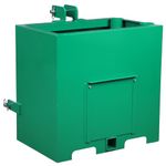 Garvee Ballast Box 3 Point Category 1 Tractor, 800lbs Capacity Tractor Ballast with 2" Hitch Receiver, Fits Category 1 Tractor Attachment, Green