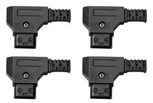 Male D-Tap Plug Connector for Power Cable V-Mount Battery Black Pack of 4