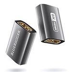 BlueRigger 8K HDMI Coupler - (2 Pack Female to Female Adapter, 3D, 8K 60Hz HDMI 2.1, Union Connector, HDMI to HDMI Extender) - Compatible with HDTV, Gaming Console, Monitor, Laptop, Projector, TV Box